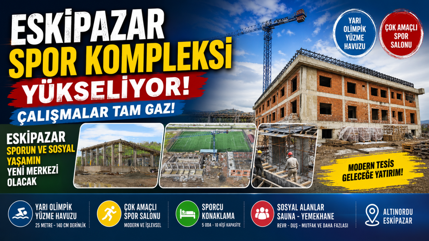 Eskipazar Spor Kompleksi Yükseliyor!