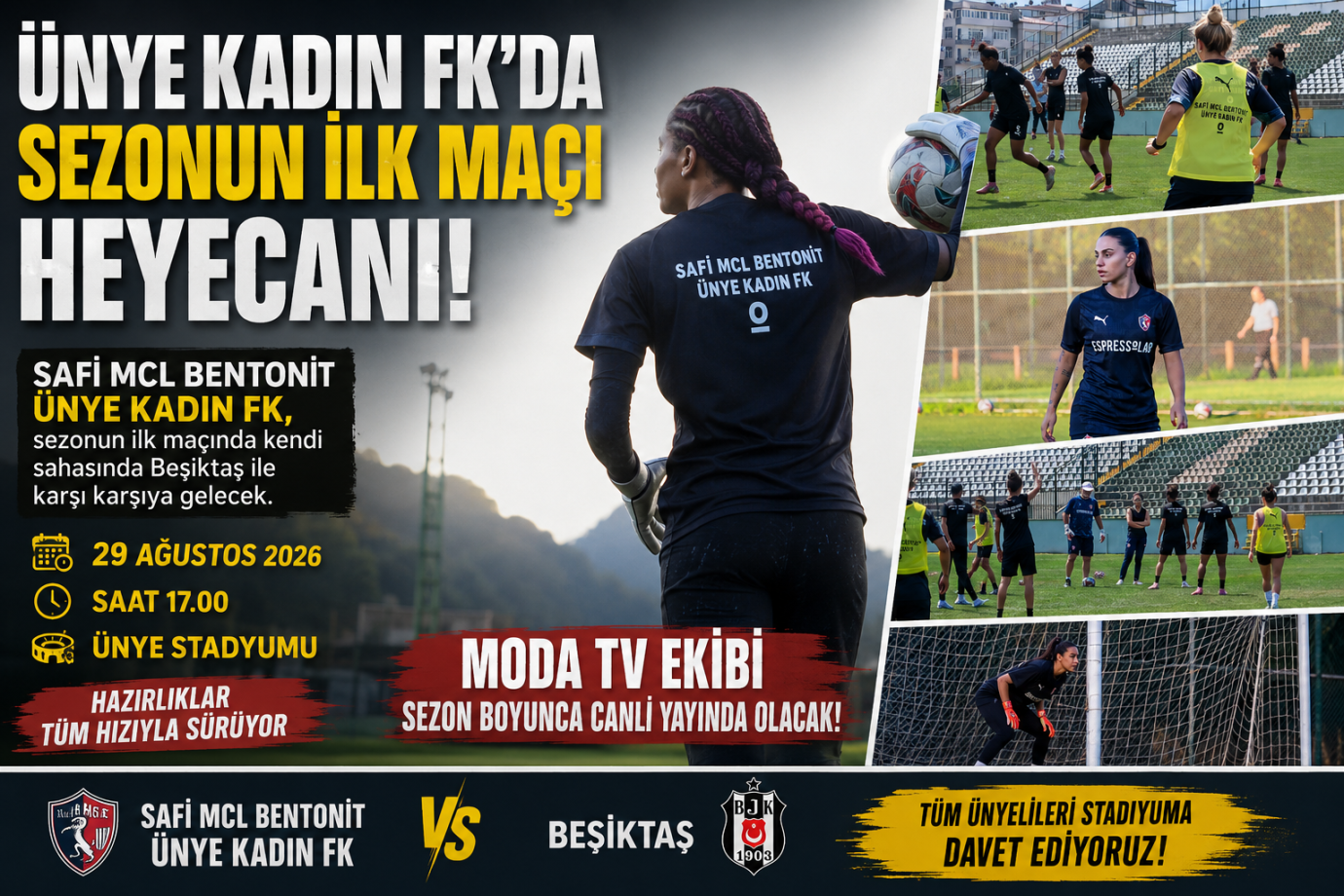 SAFİ MCL BENTONİT ÜNYE KADIN FK, SEZONUN İLK MAÇINA HAZIRLANIYOR