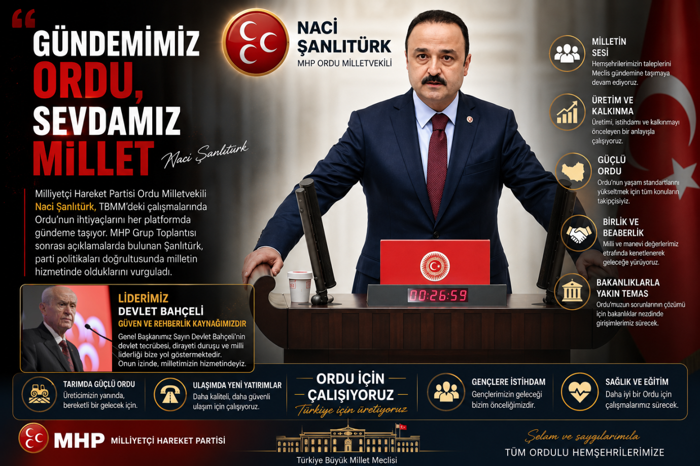 “GÜNDEMİMİZ ORDU, SEVDAMIZ MİLLET”