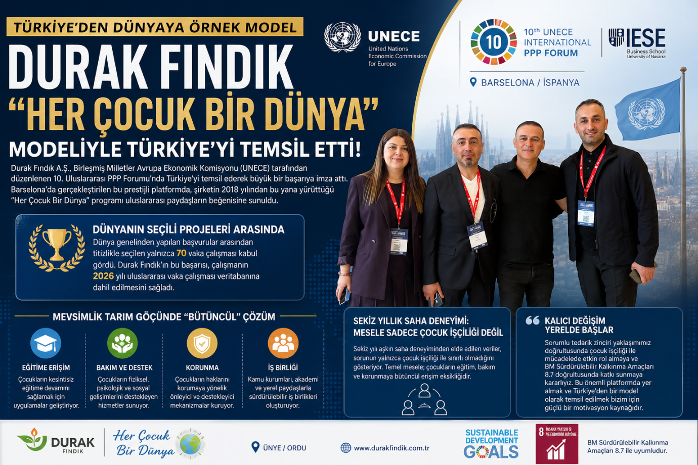 Durak Fındık’ın “Her Çocuk Bir Dünya” Modeli Dünyaya Örnek Oldu