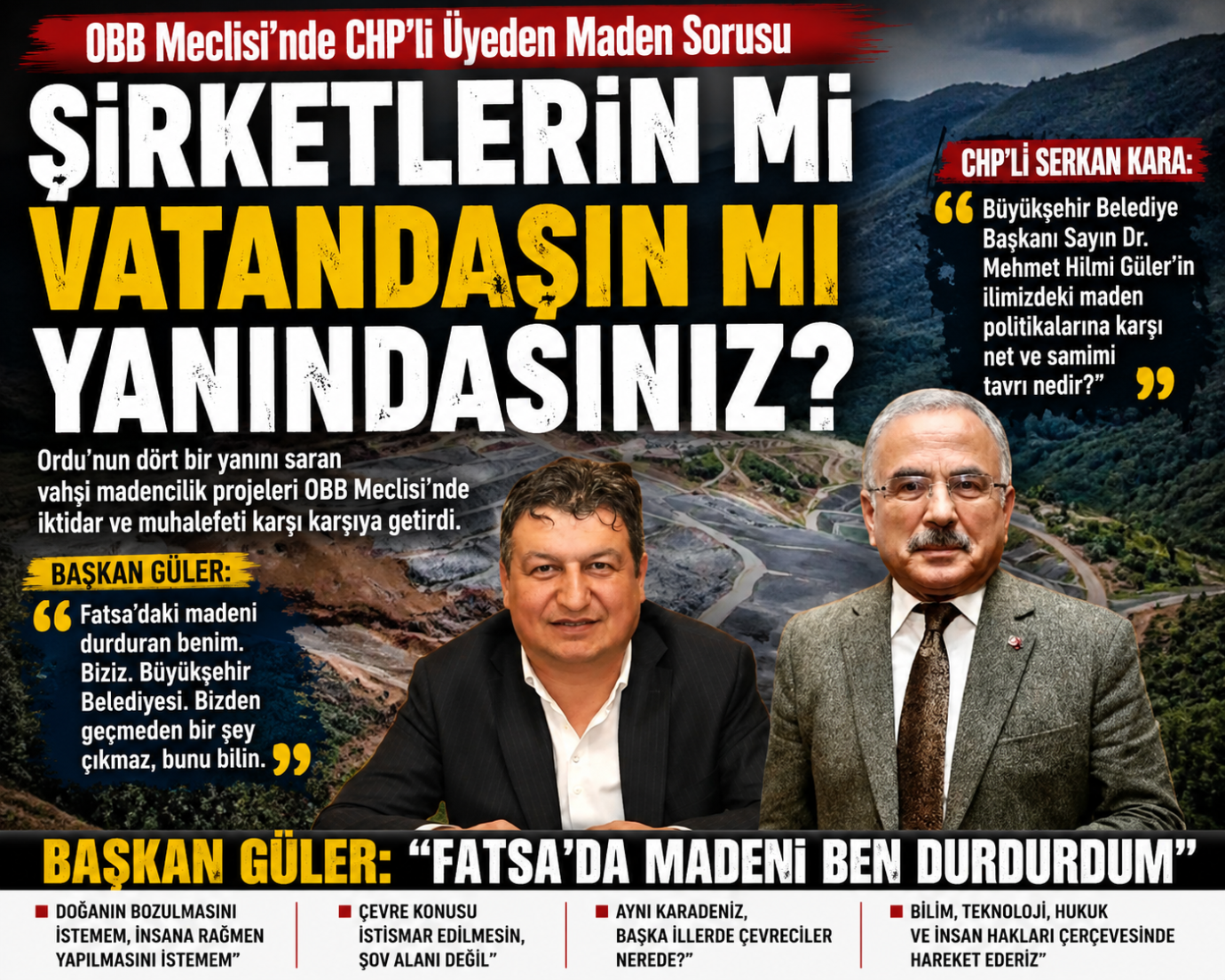 OBB Meclisi’nde Maden Gerilimi: “Şirketlerin mi Vatandaşın mı Yanındasınız?” Sorusu Gündeme Damga Vurdu