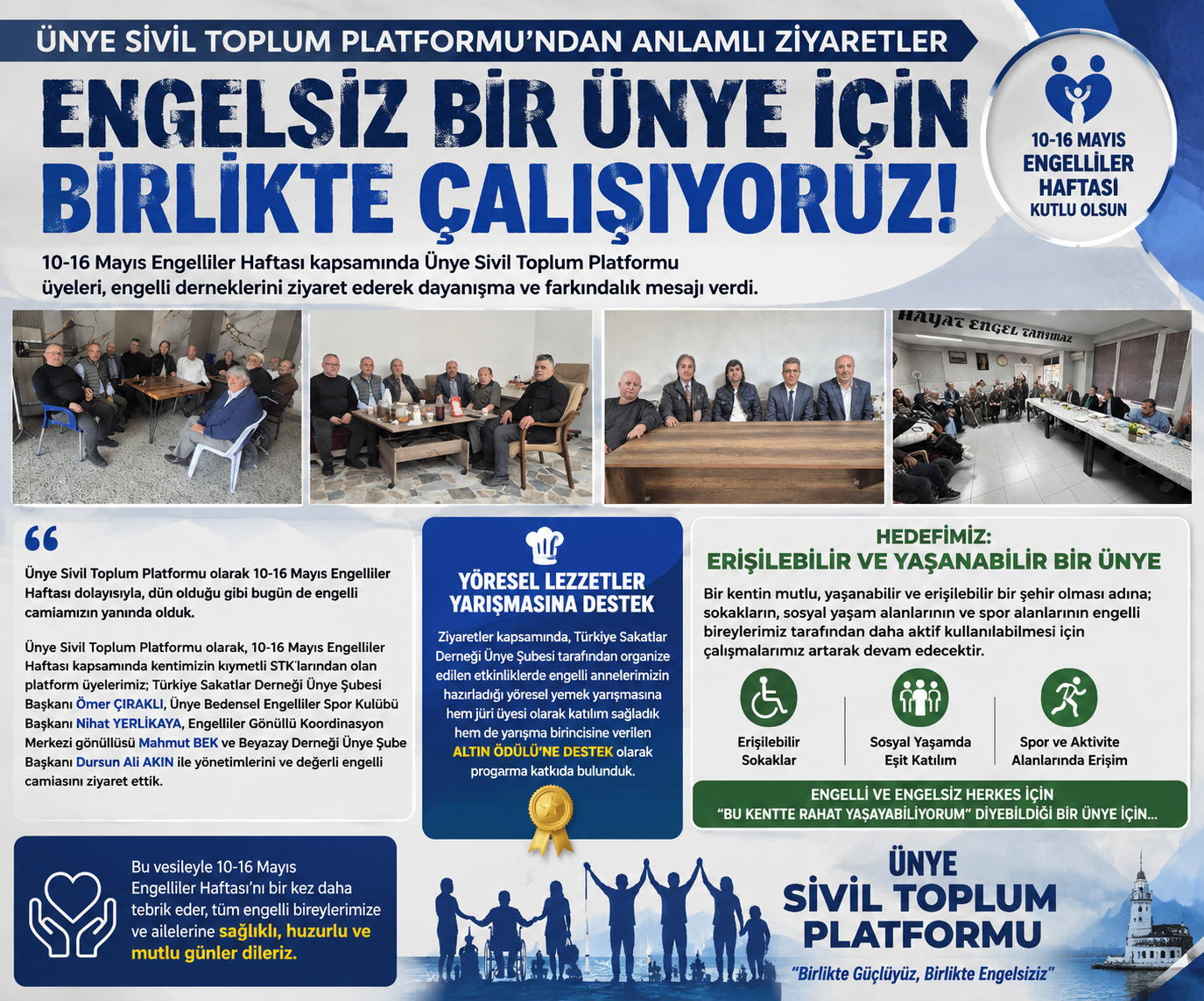 ENGELSİZ BİR ÜNYE İÇİN ORTAK MESAJ: “HERKES İÇİN YAŞANABİLİR BİR KENT MÜMKÜN”