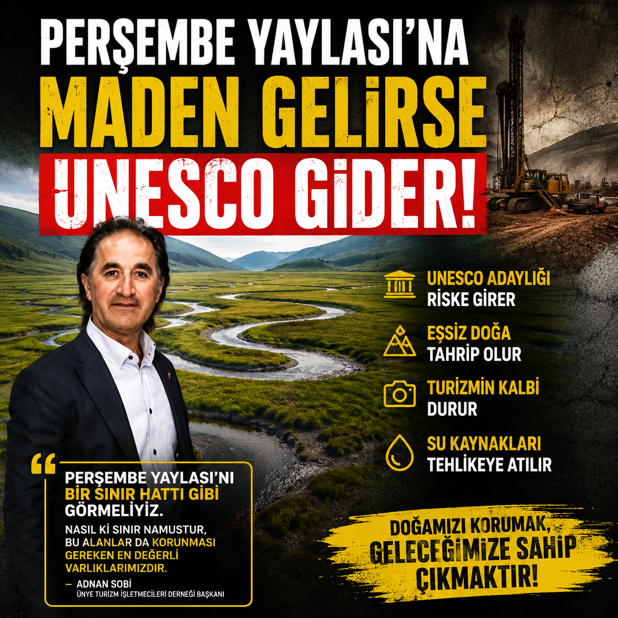 Perşembe Yaylası’nda Maden Tartışması Büyüyor, “Perşembe Yaylası’na Maden Gelirse UNESCO Gider”