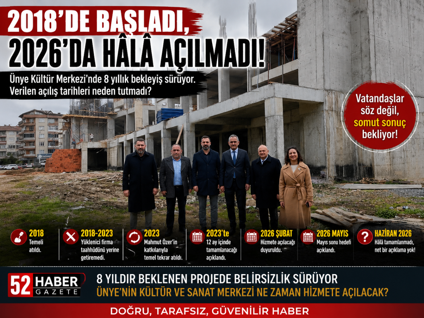 Ünye Kültür Merkezi'nde 8 Yıllık Bekleyiş: Verilen Tarihler Neden Tutmadı?