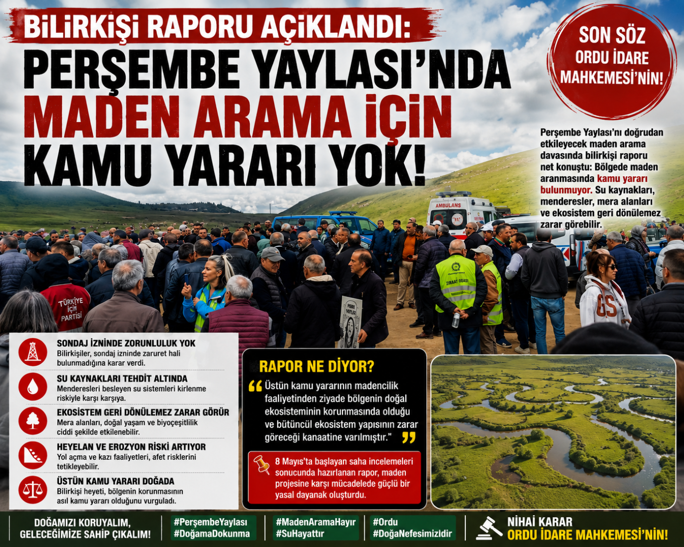 BİLİRKİŞİ RAPORU MADEN ARAMASINA KIRMIZI IŞIK YAKTI