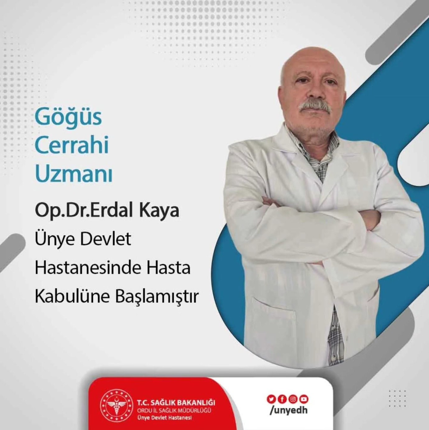 Opr.Dr. Erdal Kaya Hasta kabulüne başladı.