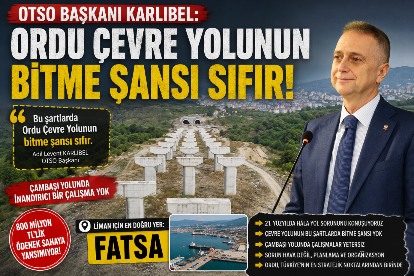 KARLIBEL'DEN ULAŞIM YATIRIMLARINA SERT ÇIKIŞ: 