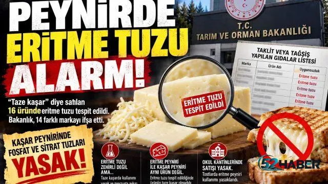 TAZE KAŞAR DİYE SATILAN ÜRÜNLERDE ERİTME TUZU TESPİTİ